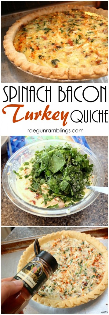 Recipe: Turkey Bacon and Spinach Quiche - Rae Gun Ramblings