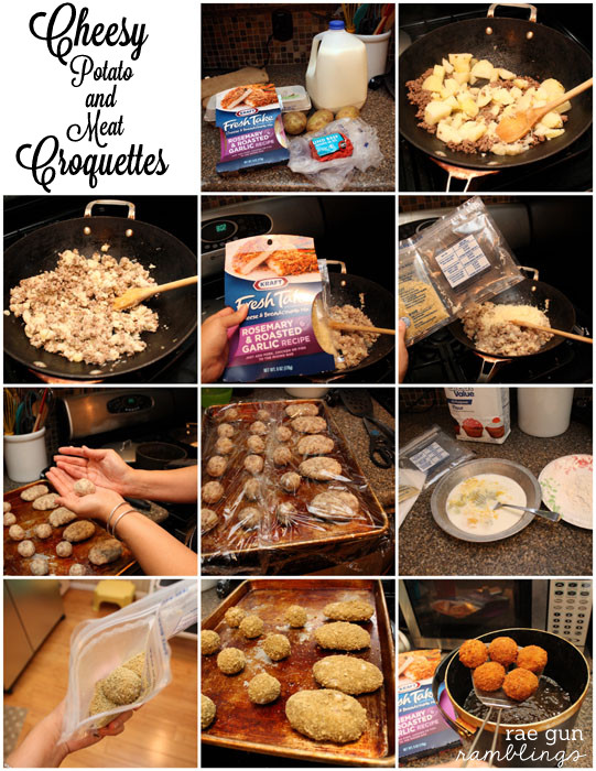 make your own potato and meat croquettes, freeze well and perfect for snacks or dinner parties - Rae Gun Ramblings #shop #FreshTake #recipe
