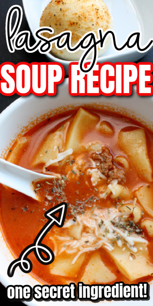 bread and lasagna soup