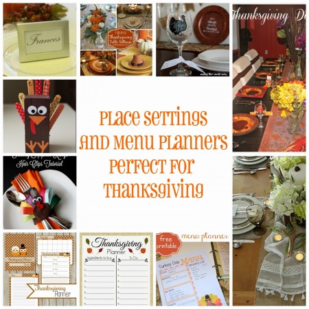 Thanksgiving place settings and menu ideas