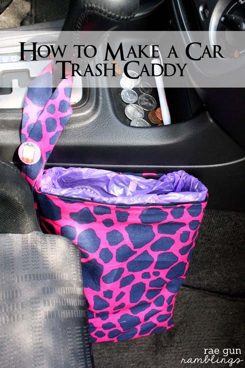 Designer” Car Trash Bag (tutorial linked, my adjustments included