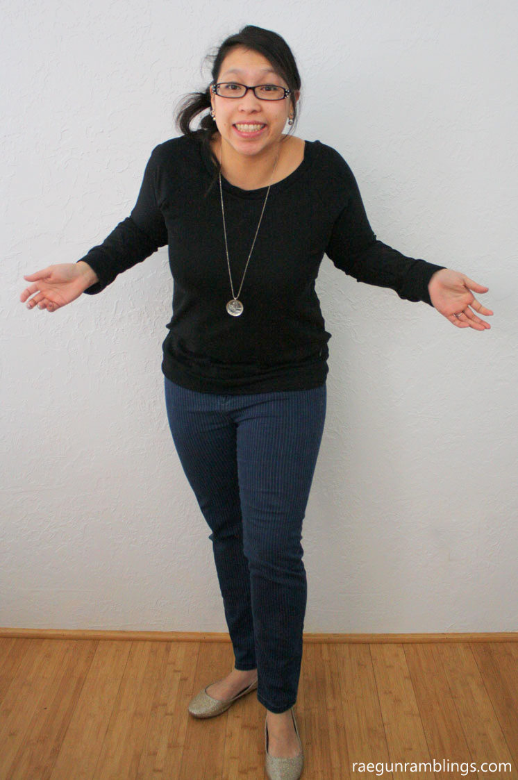 quick and easy DIY slouchy sweatshirt sewing pattern hack