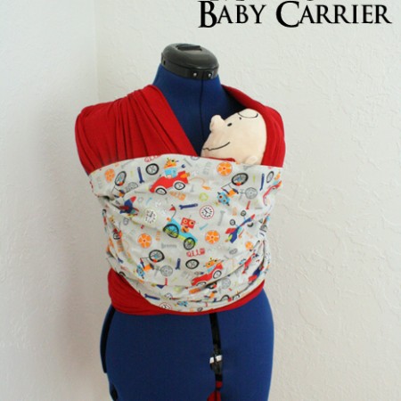 Moby Style Baby Carrier with Accent Fabric Tutorial - Rae Gun Ramblings