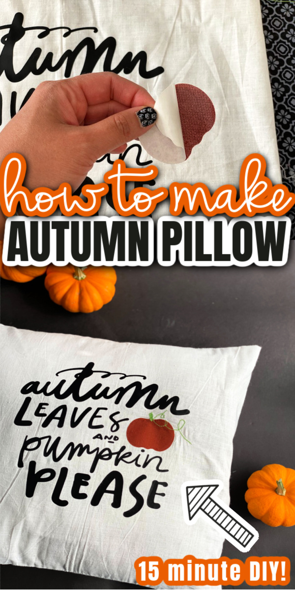 fabric iron on and fall pillowcase
