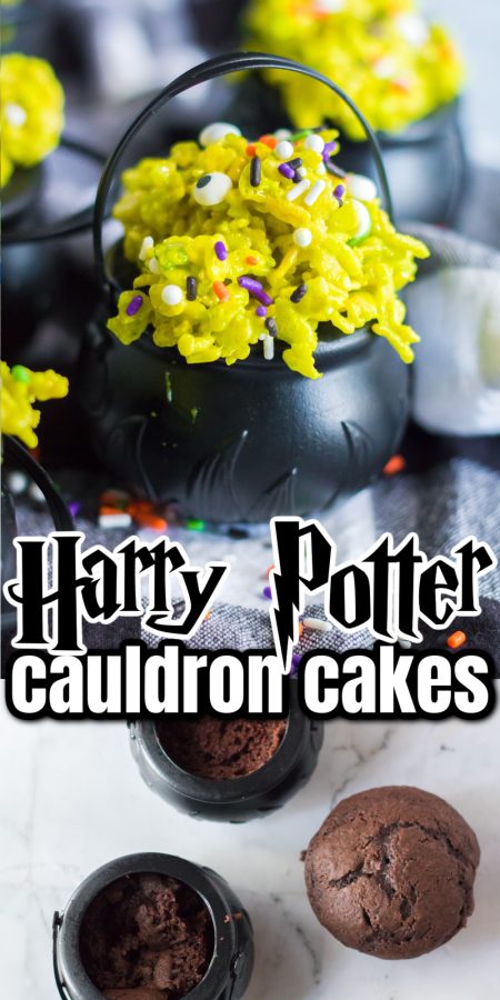 halloween cupcake that looks like a mini bubbling cauldron